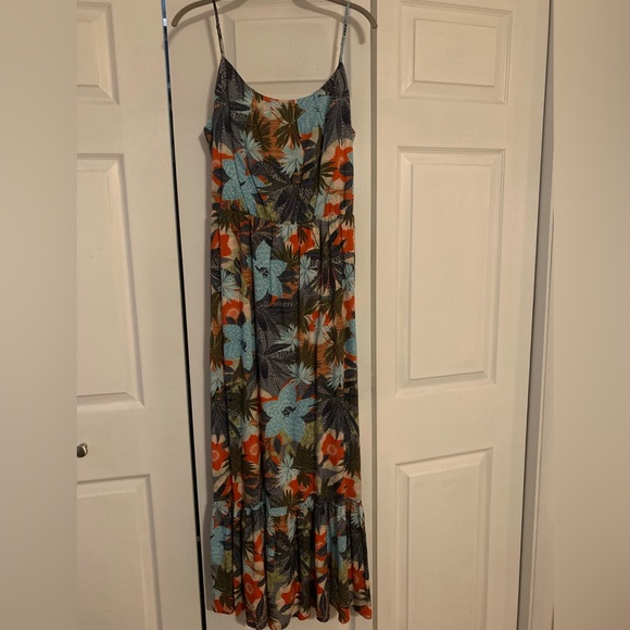 Fraiche by J Shreya Tropical Print Dress, Large, Great Condition Like New - Picture 4 of 13